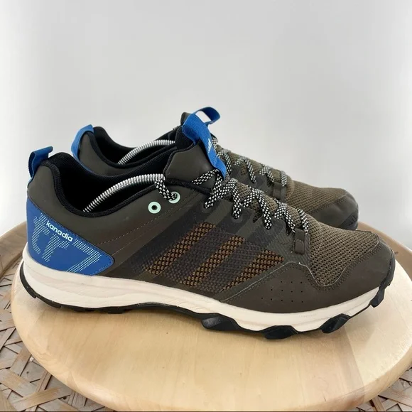 adidas | Shoes | Adidas Kanadia Tr 7 Brown Blue Running Shoes Mens Sz 2 |  Poshmark